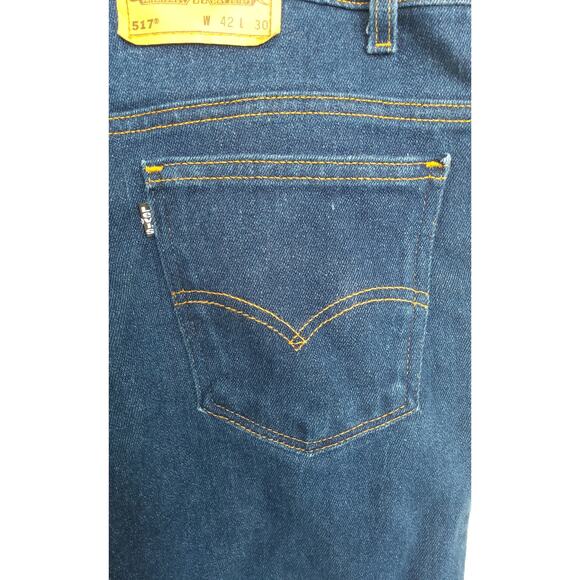 Rare Vtg Levis Black Tab Mens 517 denim jeans 1999 MADE in USA size 42x30 - Picture 11 of 12